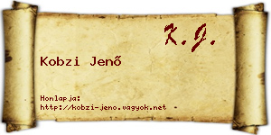 Kobzi Jenő névjegykártya